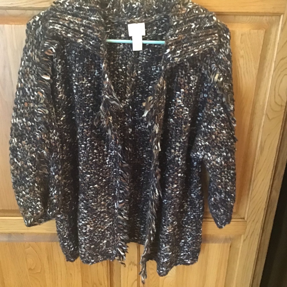 Chico 0 Open Cardigan with Fringe 3/4 sleeves